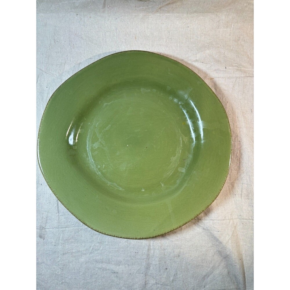 Pier 1 Elemental Sage Green Earthenware 11.75” Plates (2) & 10.75" Bowl Set - Picture 6 of 11